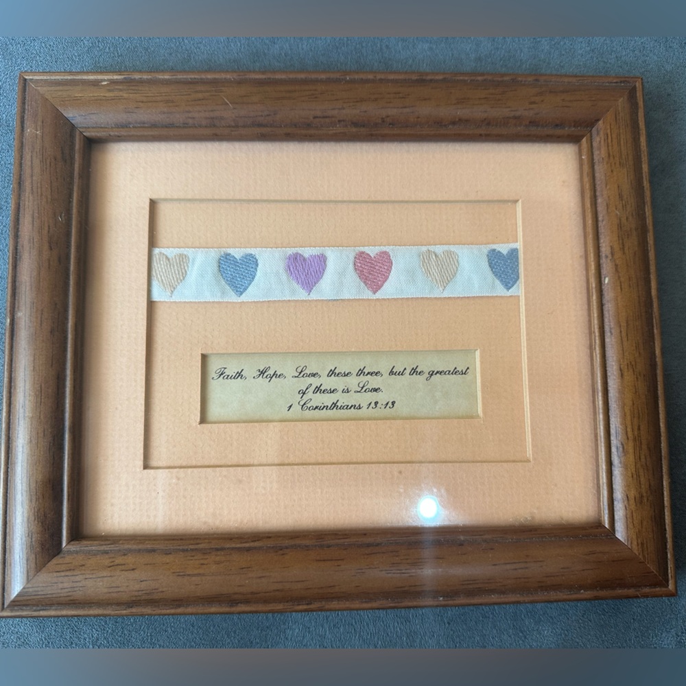 Wooden Framed Heart Art